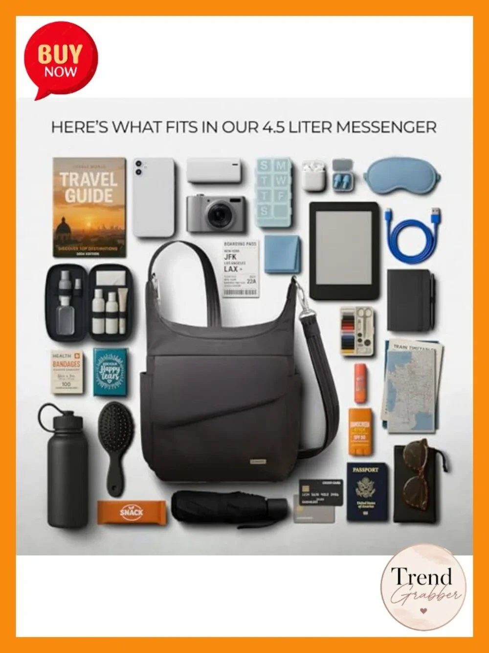 Anti-Theft Messenger Bag with RFID Blocking Laptop Shoulder Travel Bag
